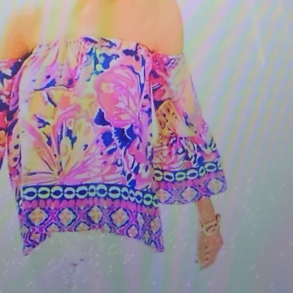 Lilly PULITZER Floral Off-Shoulder Women's Top